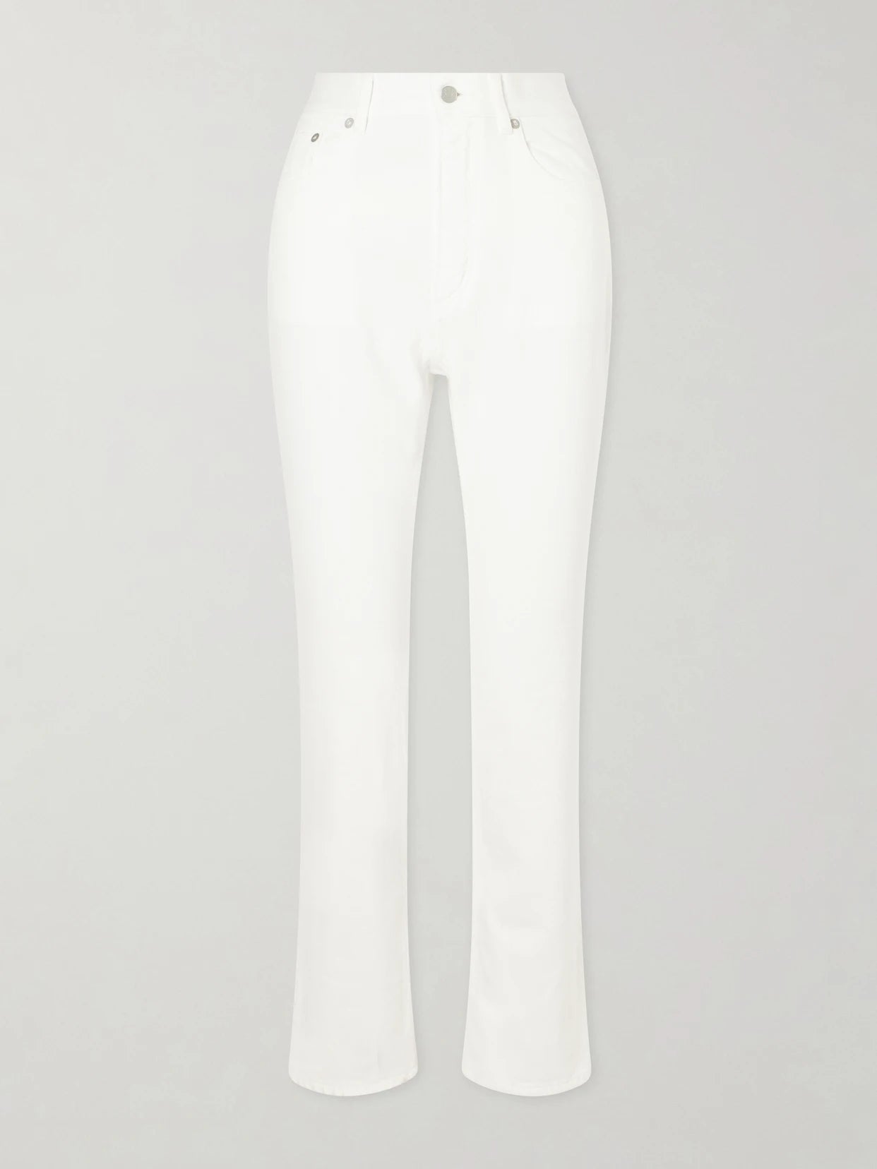 Image of Jeans. Product name - High-rise Slim-leg Jeans in White colour by brand - Alaïa