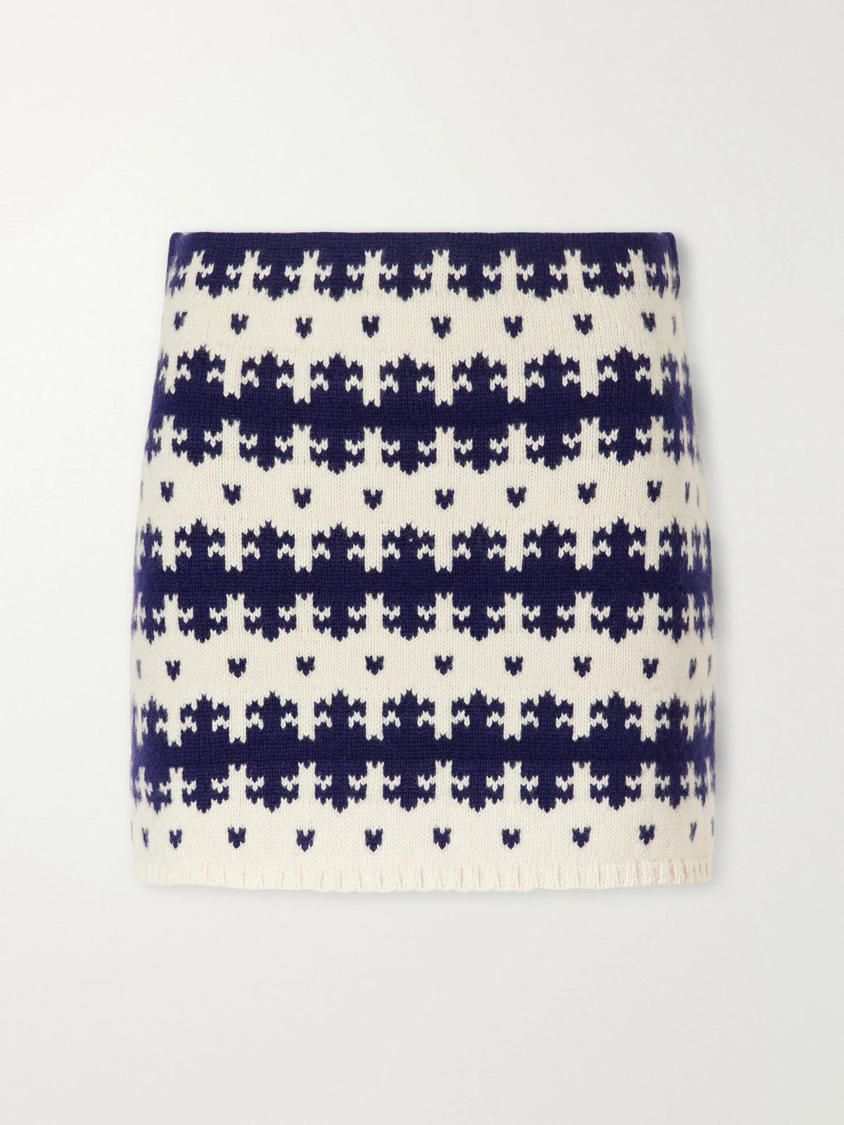 Calle Del Mar Fair Isle Intarsia-knit Cashmere Mini Skirt