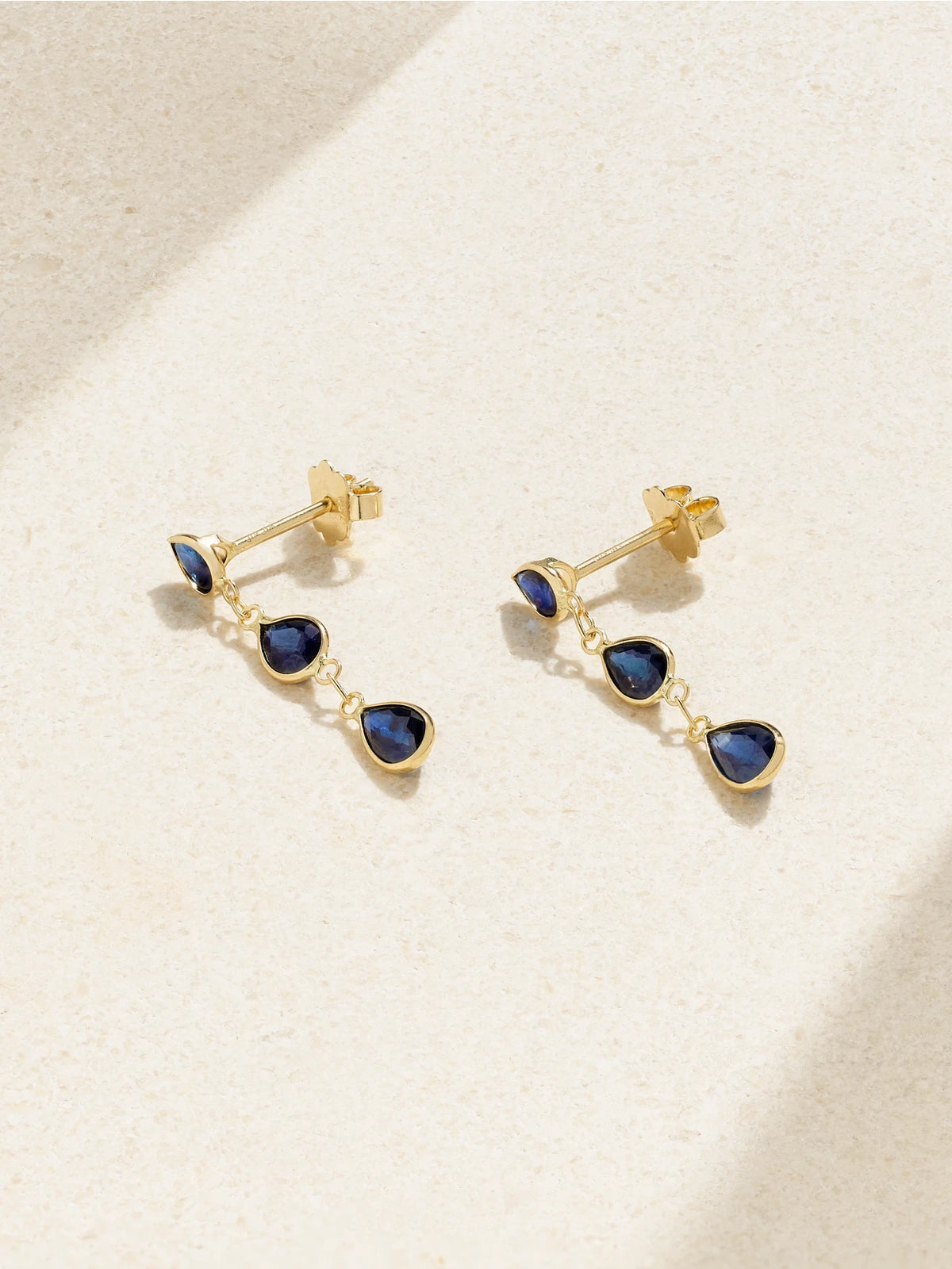 Chakra Gold Sapphire Earrings