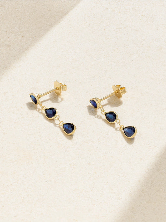 JIA JIA Chakra Gold Sapphire Earrings