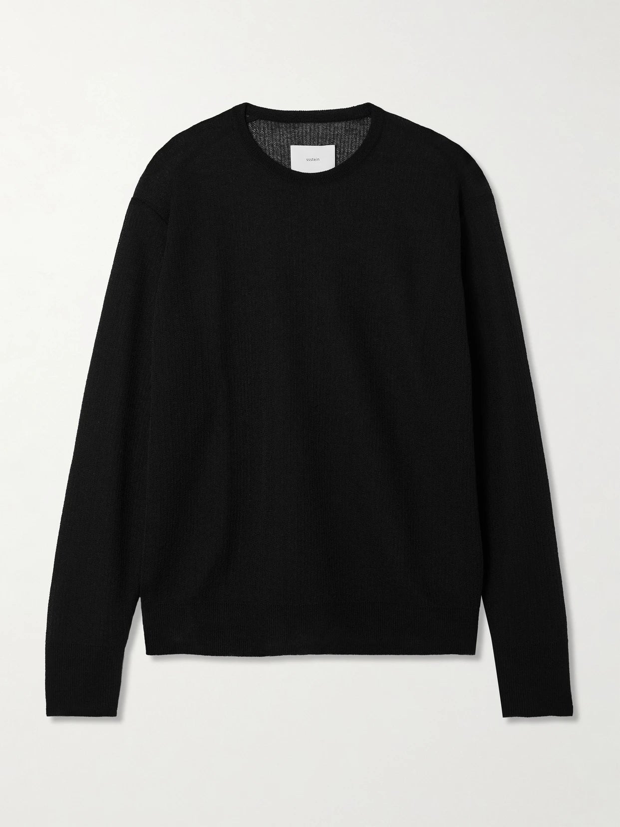 Image of a model wearing Outerwear. Product name - Knitted Sweater in Black colour by brand - ssstein