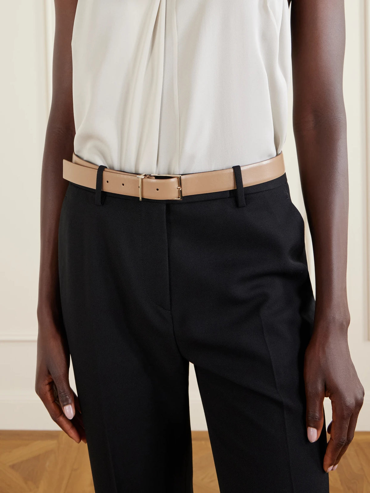 T Loop Leather Belt
