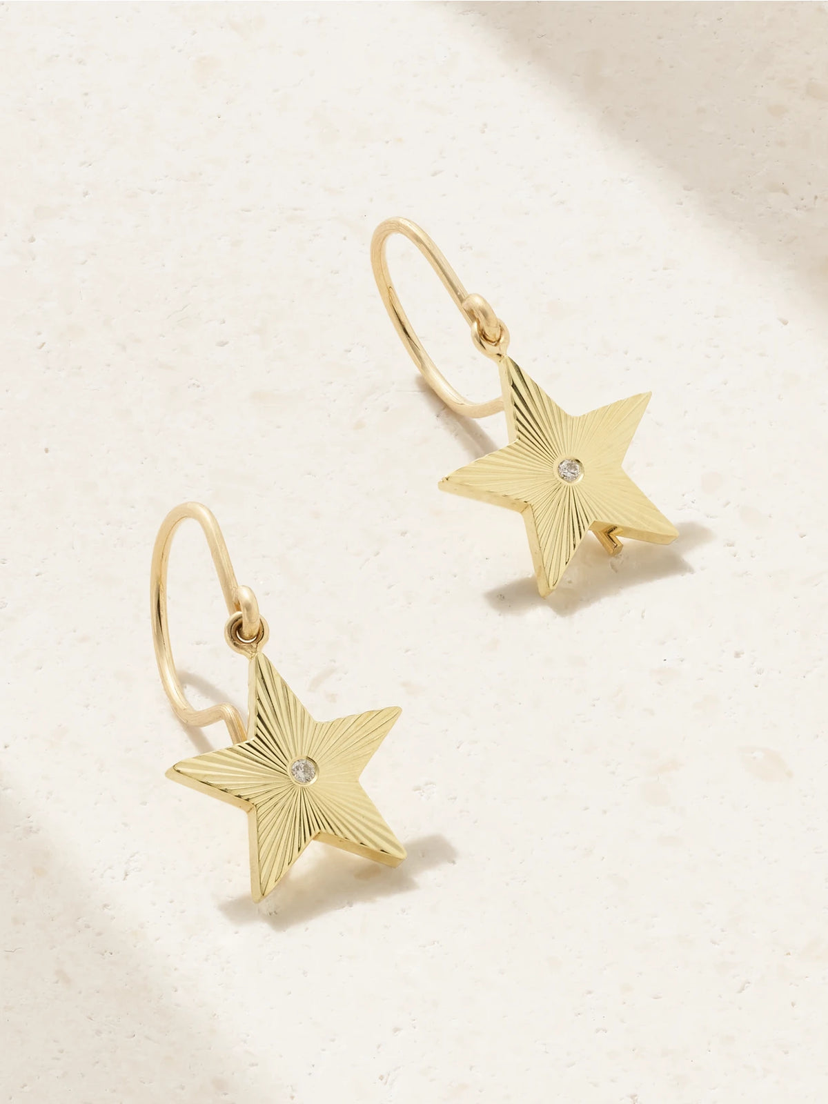 Mini 70s Star 18-karat Gold Diamond Earrings