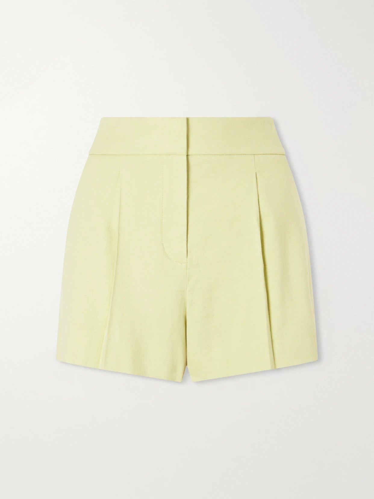 Haina Pleated Linen-blend Twill Shorts