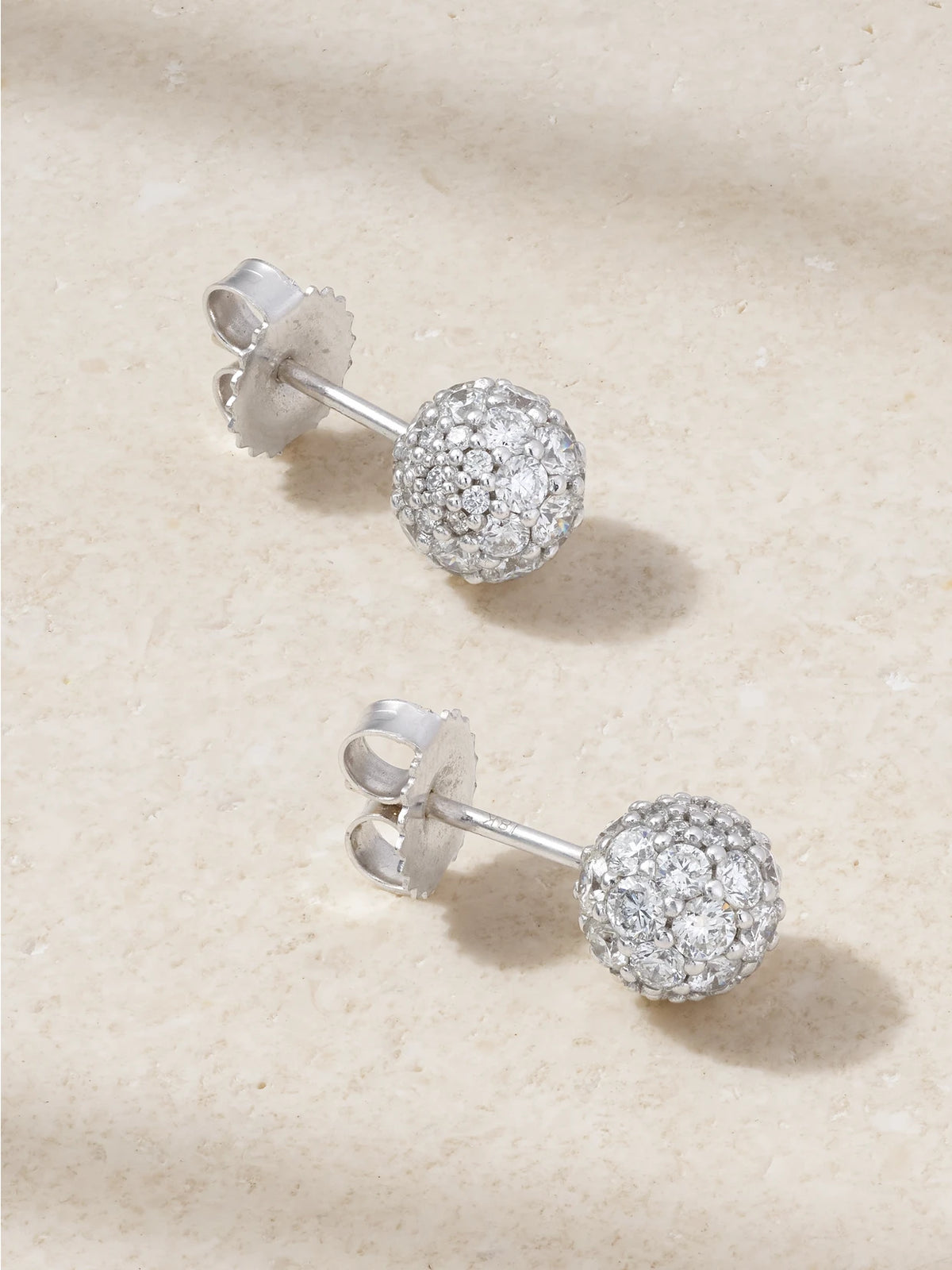 Gumball 18-karat White Gold Diamond Earrings