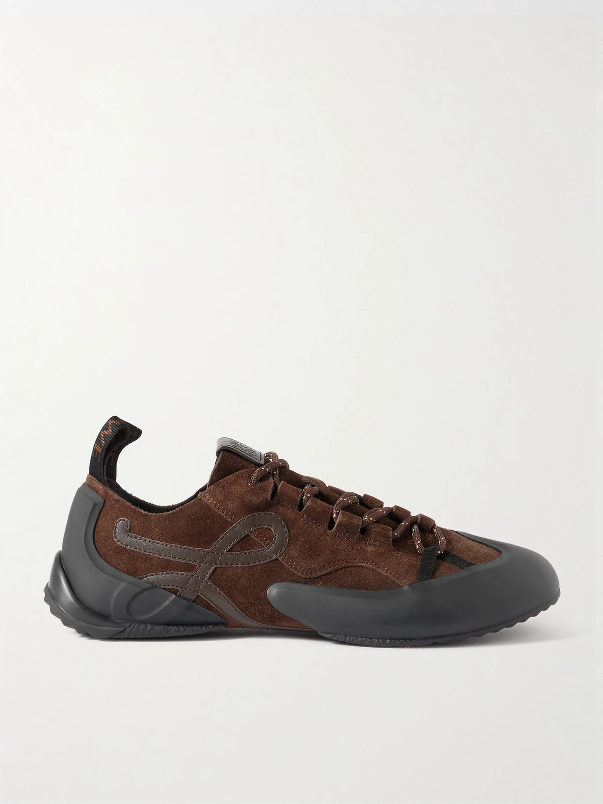 Grip Tpu And Leather-trimmed Suede Sneakers