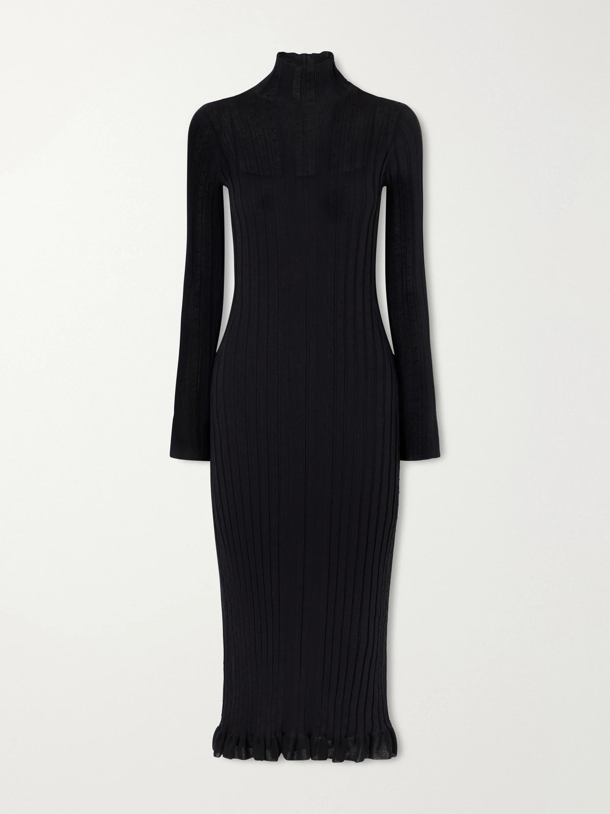 Monet Ribbed-knit Cotton-blend Midi Dress