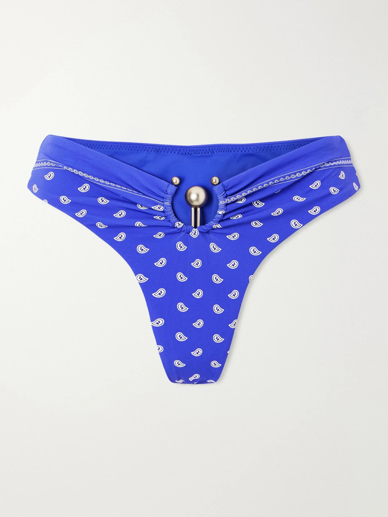 Orbit Embellished Bandana-print Bikini Bottoms