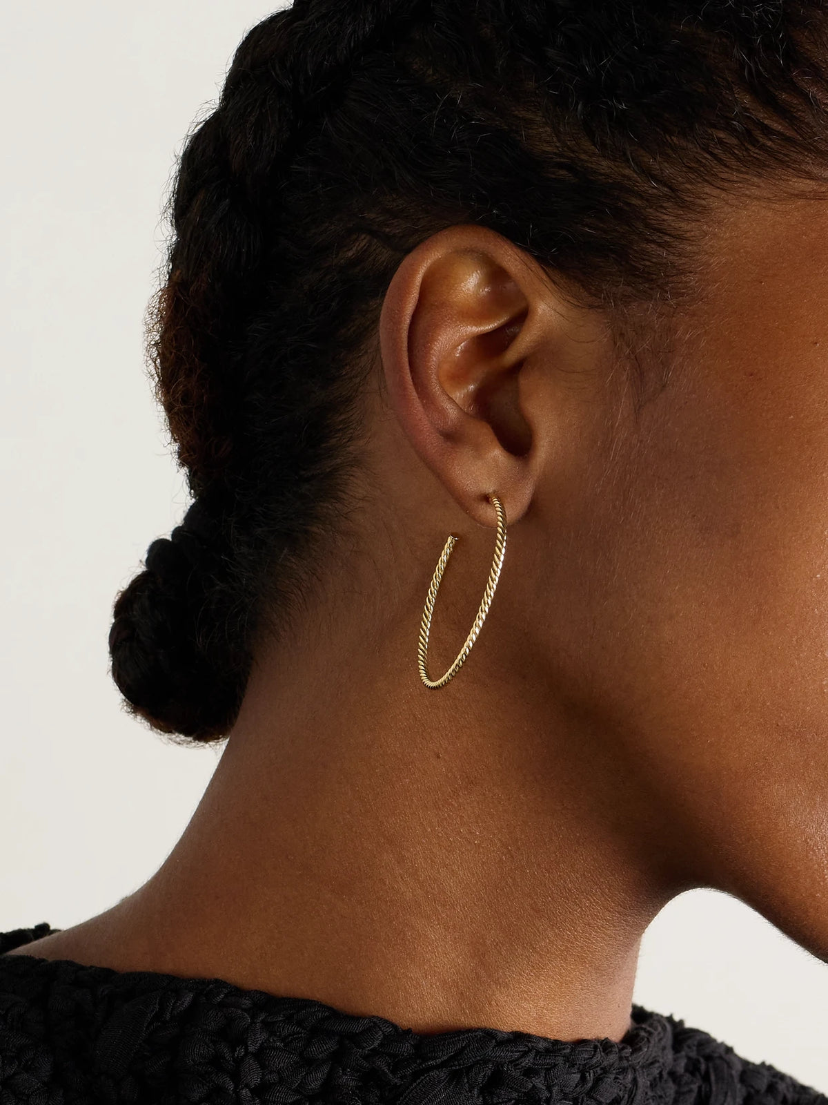 Image of Earrings. Product name - Cablespira 18-karat Gold Hoop Earrings in Multi colour by brand - David Yurman