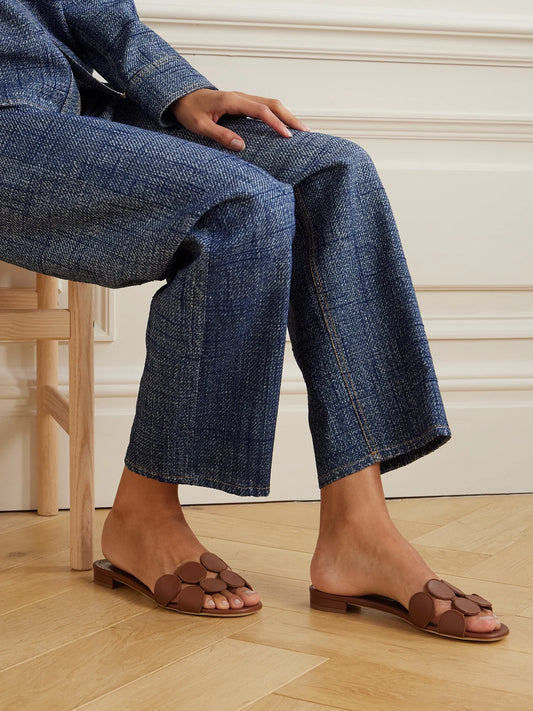 Haribalmu 10 Cutout Leather Slides