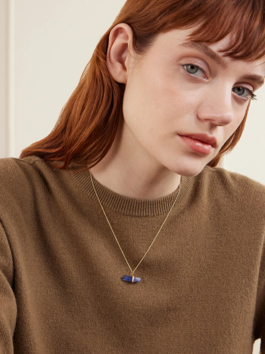 Image of Charms. Product name - 14-karat Gold, Tanzanite And Diamond Pendant in Blue colour by brand - JIA JIA