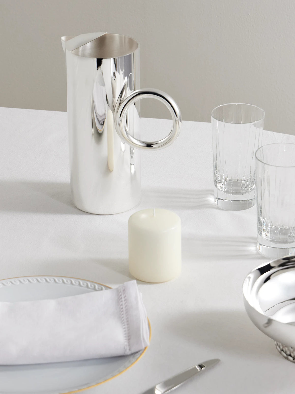 Image of Tableware. Product name - Vertigo Silver-plated Water Pitcher in Multi colour by brand - Christofle