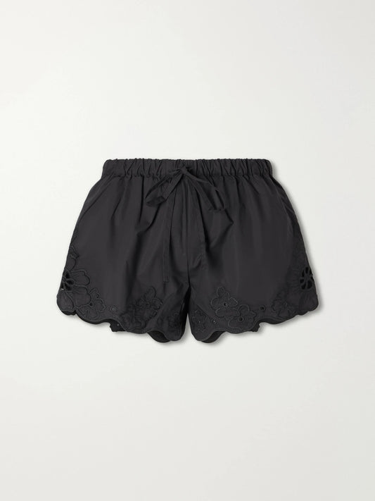 Klara Broderie-anglaise Cotton Mini Shorts