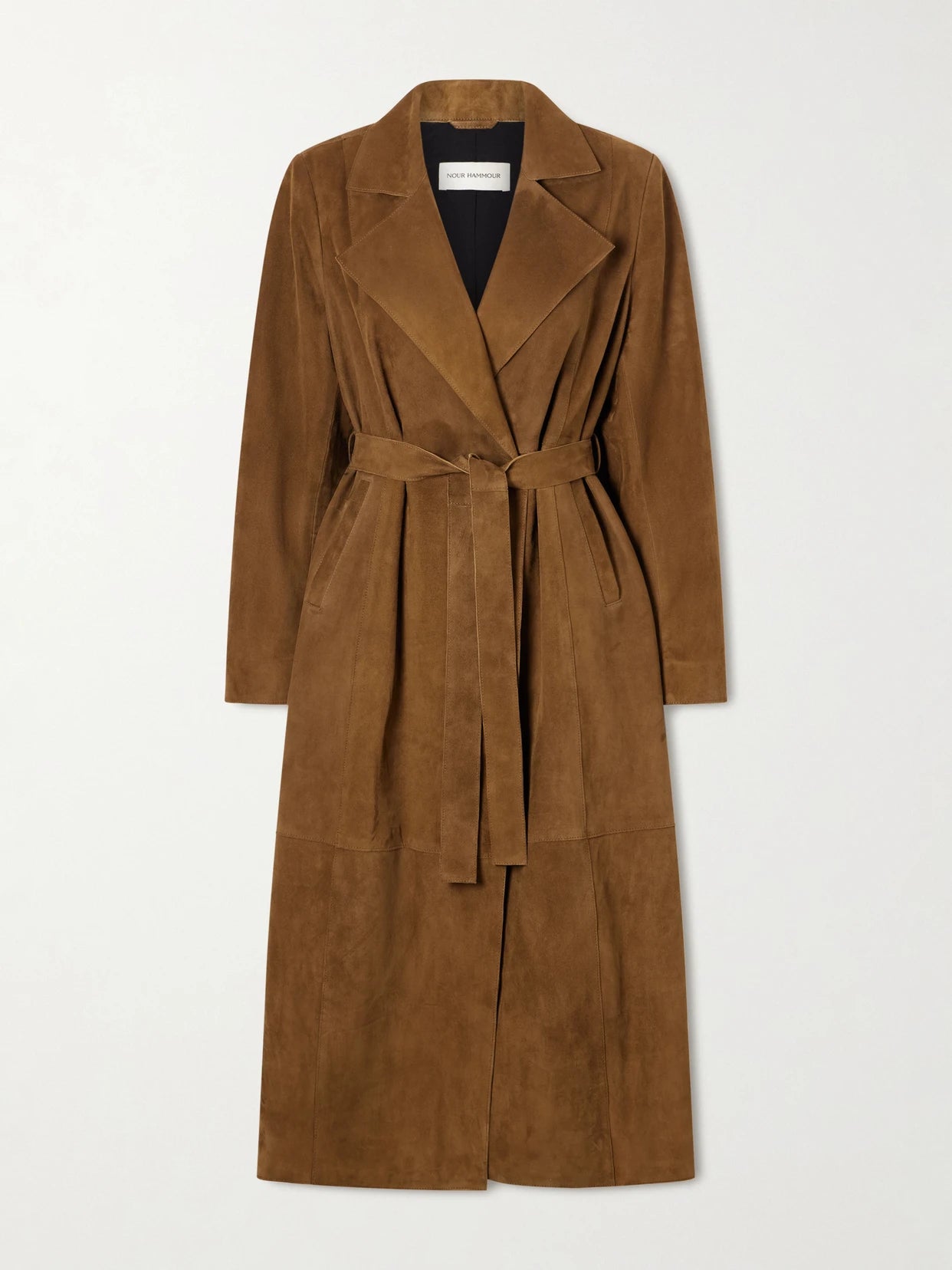 Winona Belted Suede Long Coat