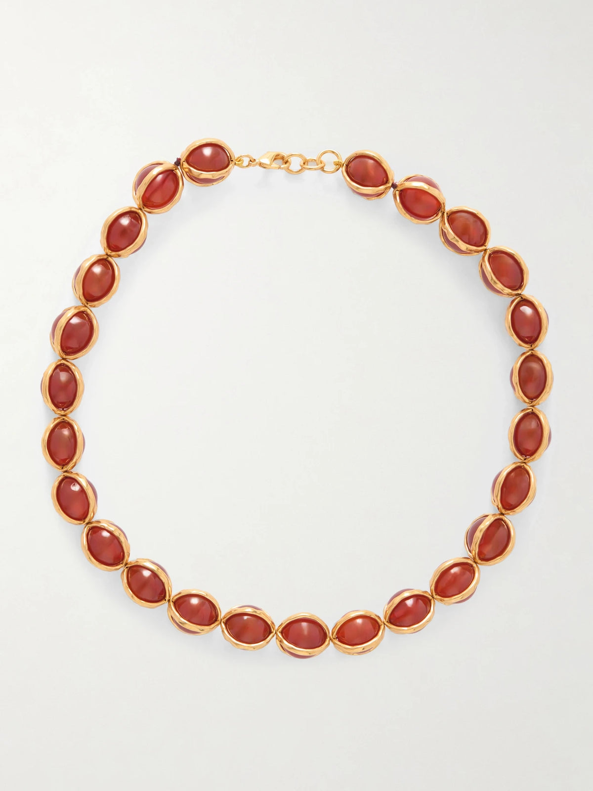 Gold-tone Agate Beaded Necklace