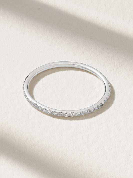 Thread 18-karat White Gold Diamond Ring