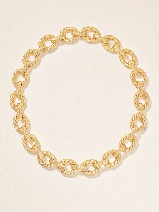 Sculpted Cable 18-karat Gold Necklace