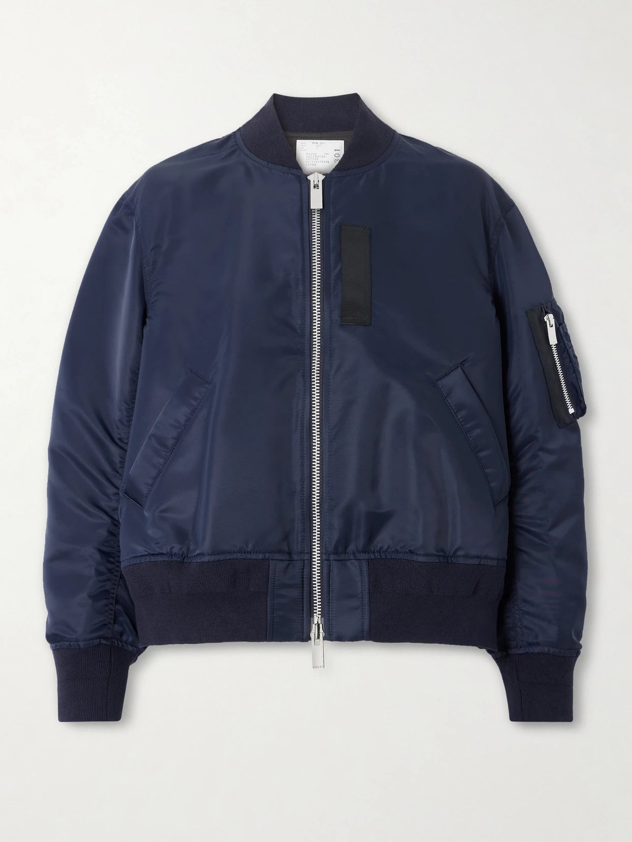 Pleated Padded Shell Bomber Jacket