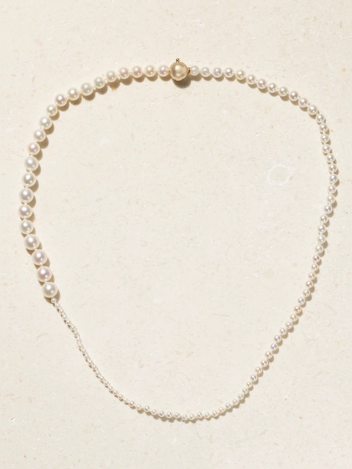 Petite Peggy 14-karat Gold Pearl Necklace