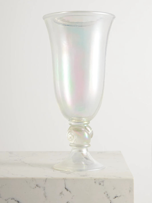 Petit Escargot Iridescent Murano Glass Vase