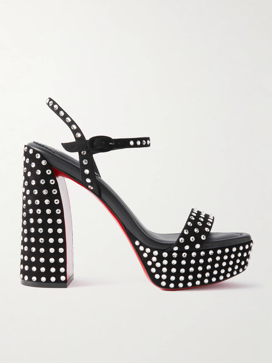 Movida Jane 130 Crystal-embellished Suede Platform Sandals