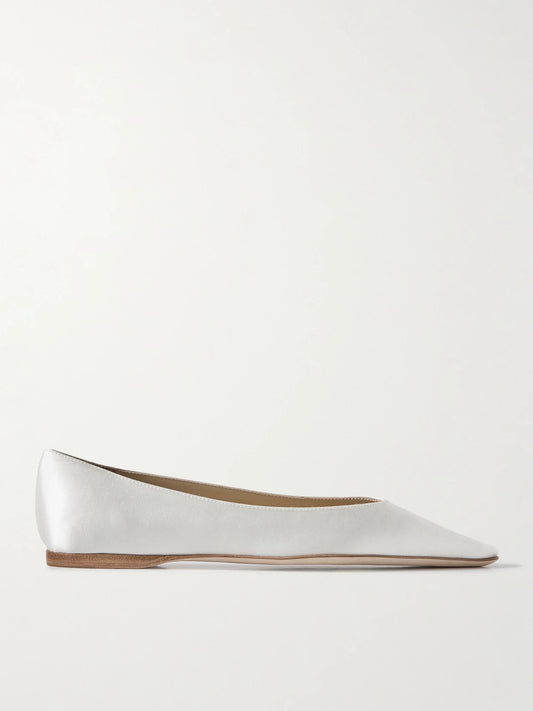 Riley Satin Point-toe Ballet Flats