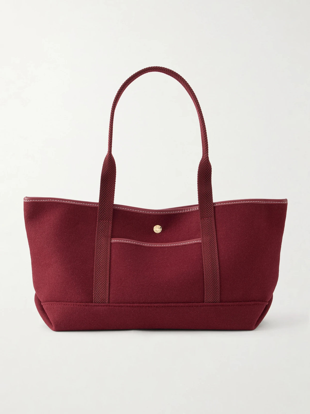 RUE de VERNEUIL Club Leather-trimmed Flannel Tote
