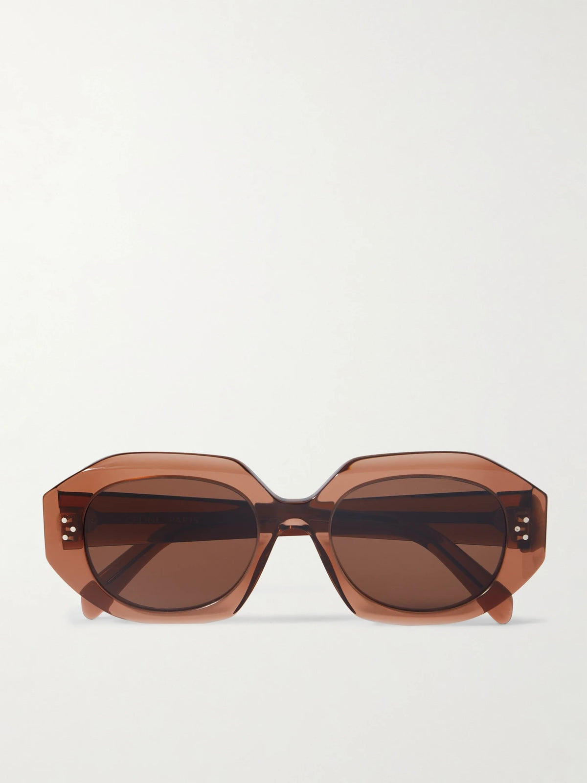 Hexagon-frame Acetate Sunglasses
