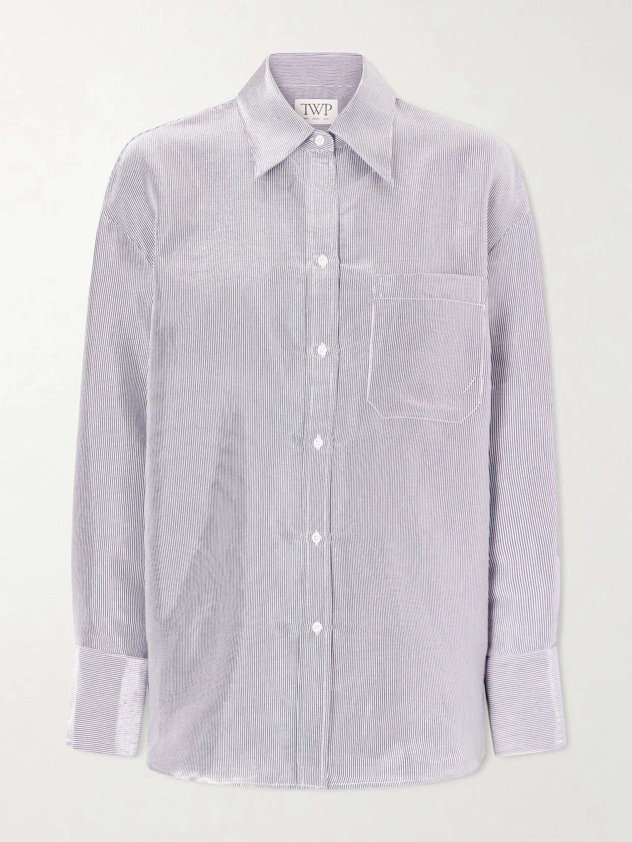 Big Joe Striped Cotton-blend Garbardine Shirt