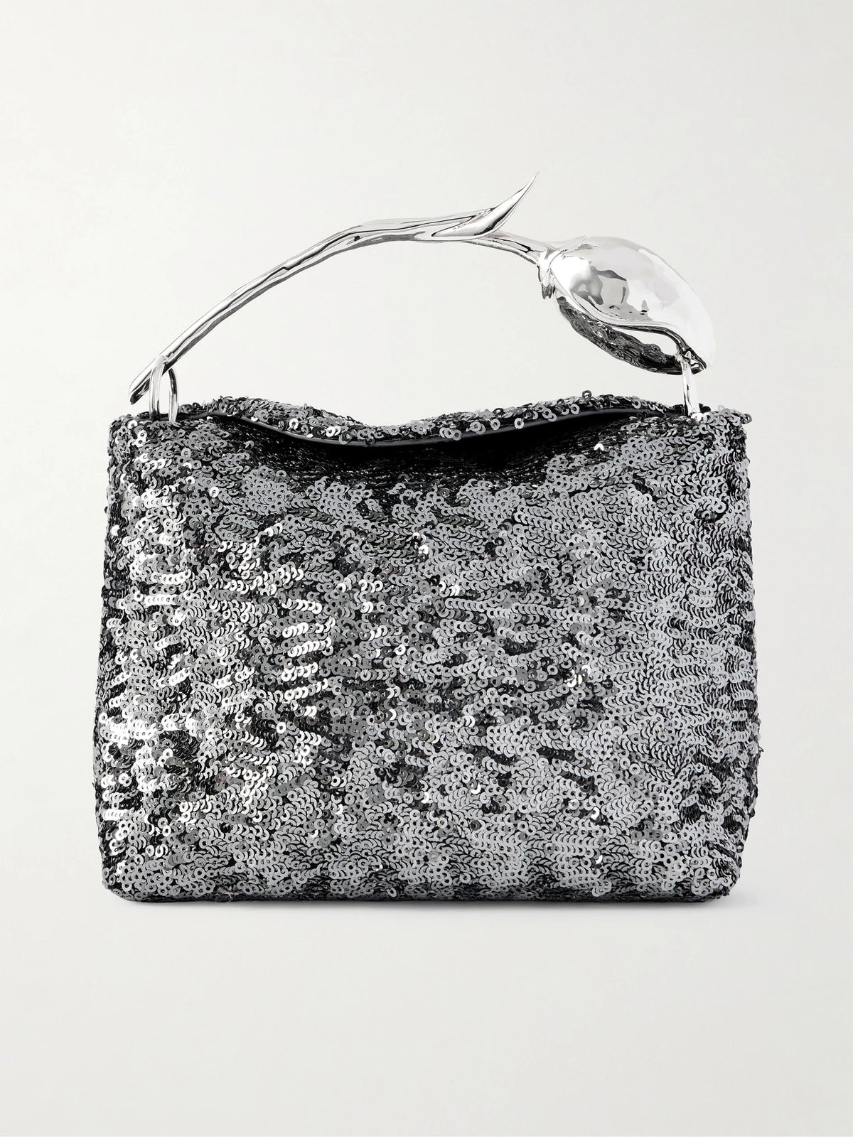 Sequined Satin Clutch