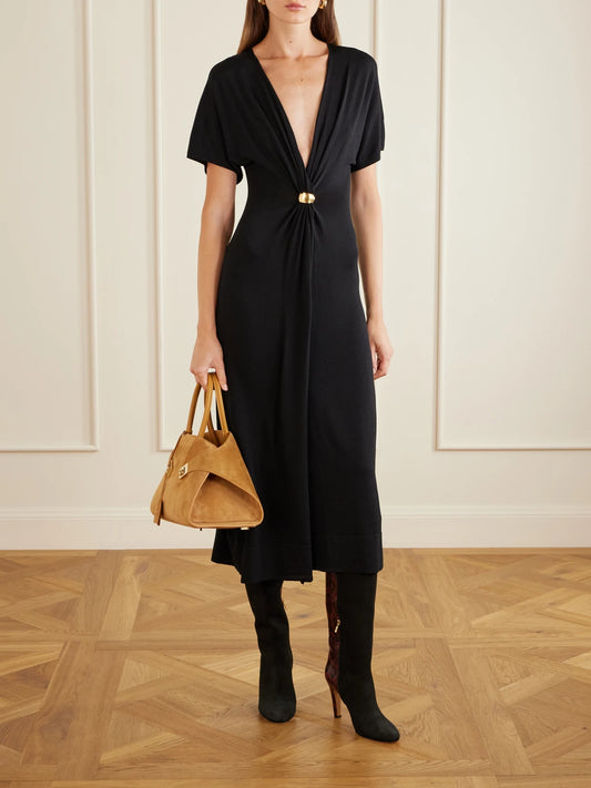 Image of Boots. Product name - Nylu 95 Snake-effect Leather And Suede Boots in Black colour by brand - Ferragamo