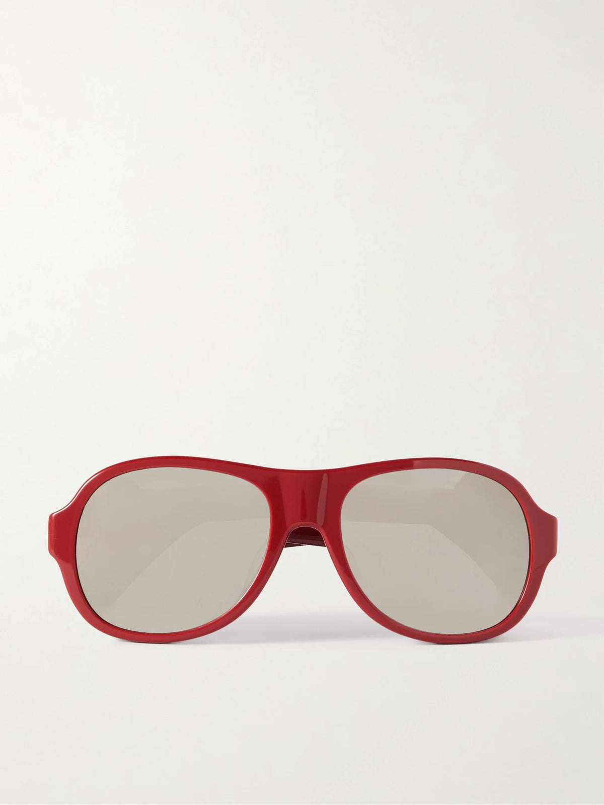 Aviator-style Acetate And Leather Sunglasses