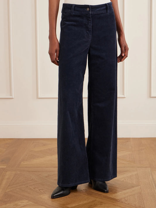 Nili Lotan Megan Cotton-blend Corduroy Wide-leg Pants