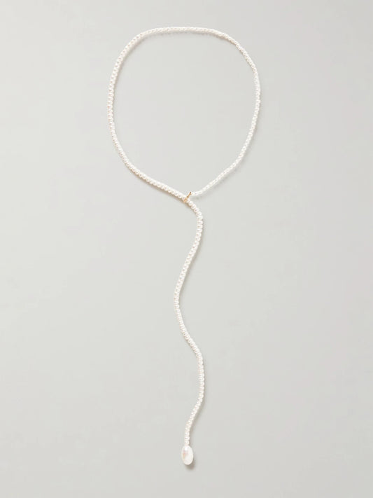 Cosette Gold Pearl Necklace