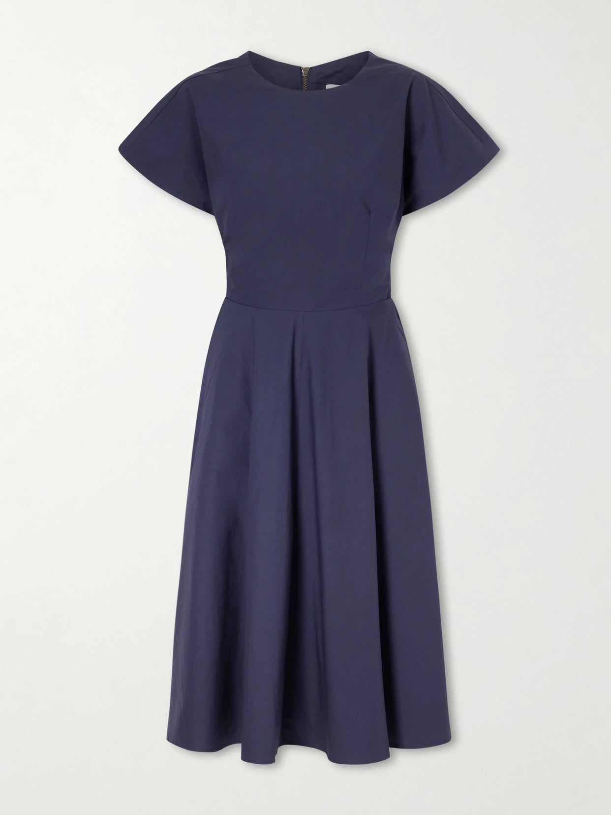 Buttercup Pleated Cotton-taffeta Midi Dress