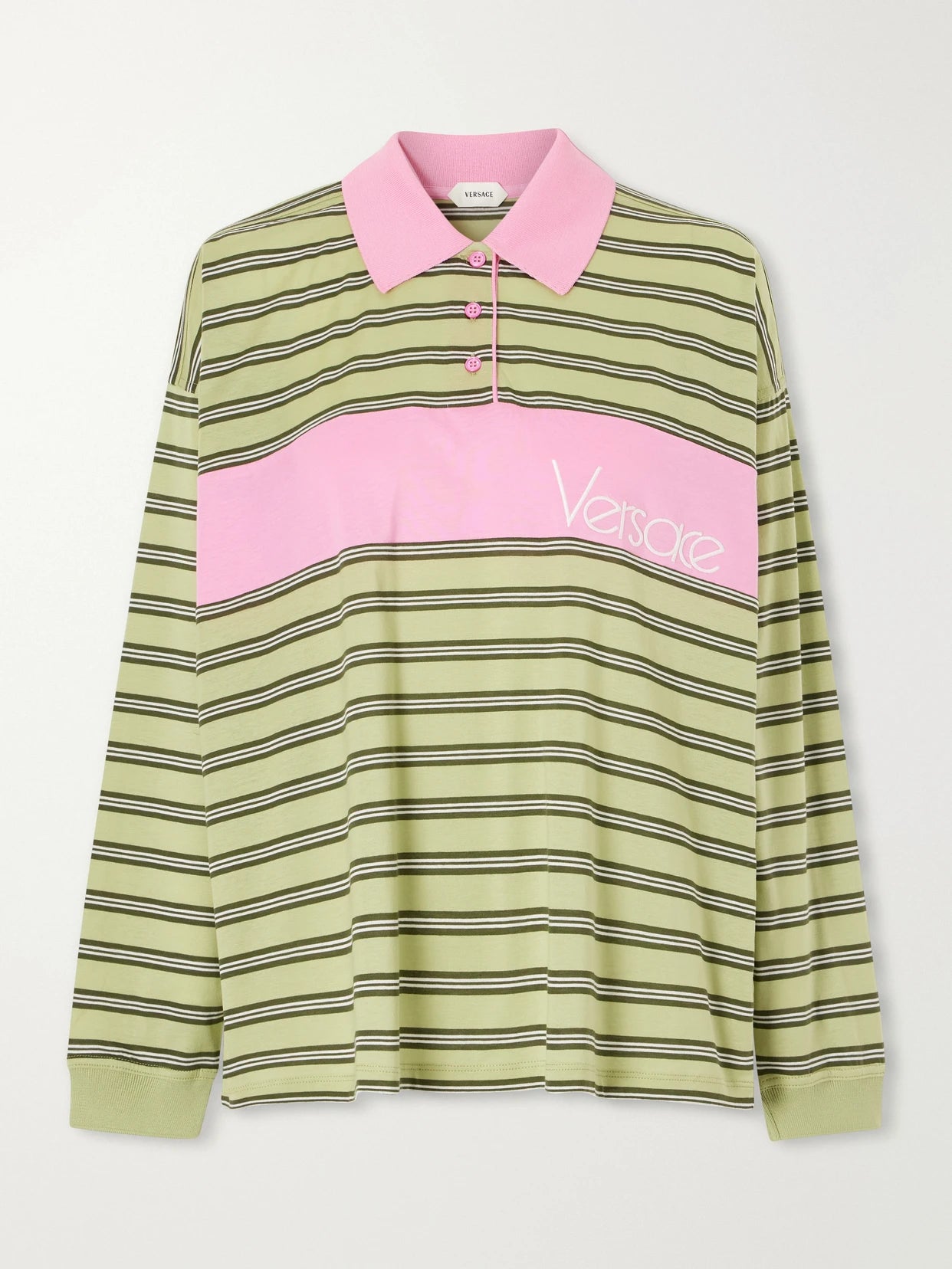 Logo-embroidered Striped Cotton-jersey Polo Shirt