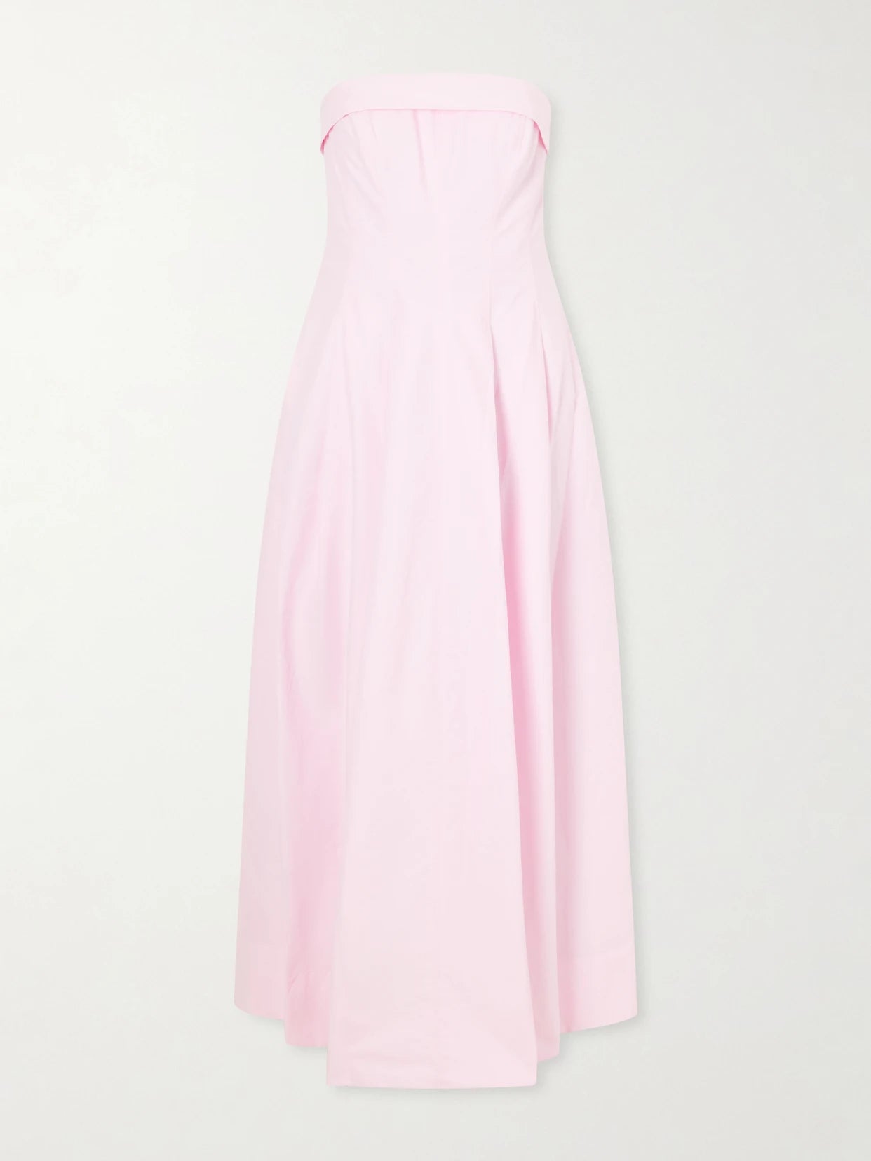Avril Strapless Pleated Cotton-blend Gown