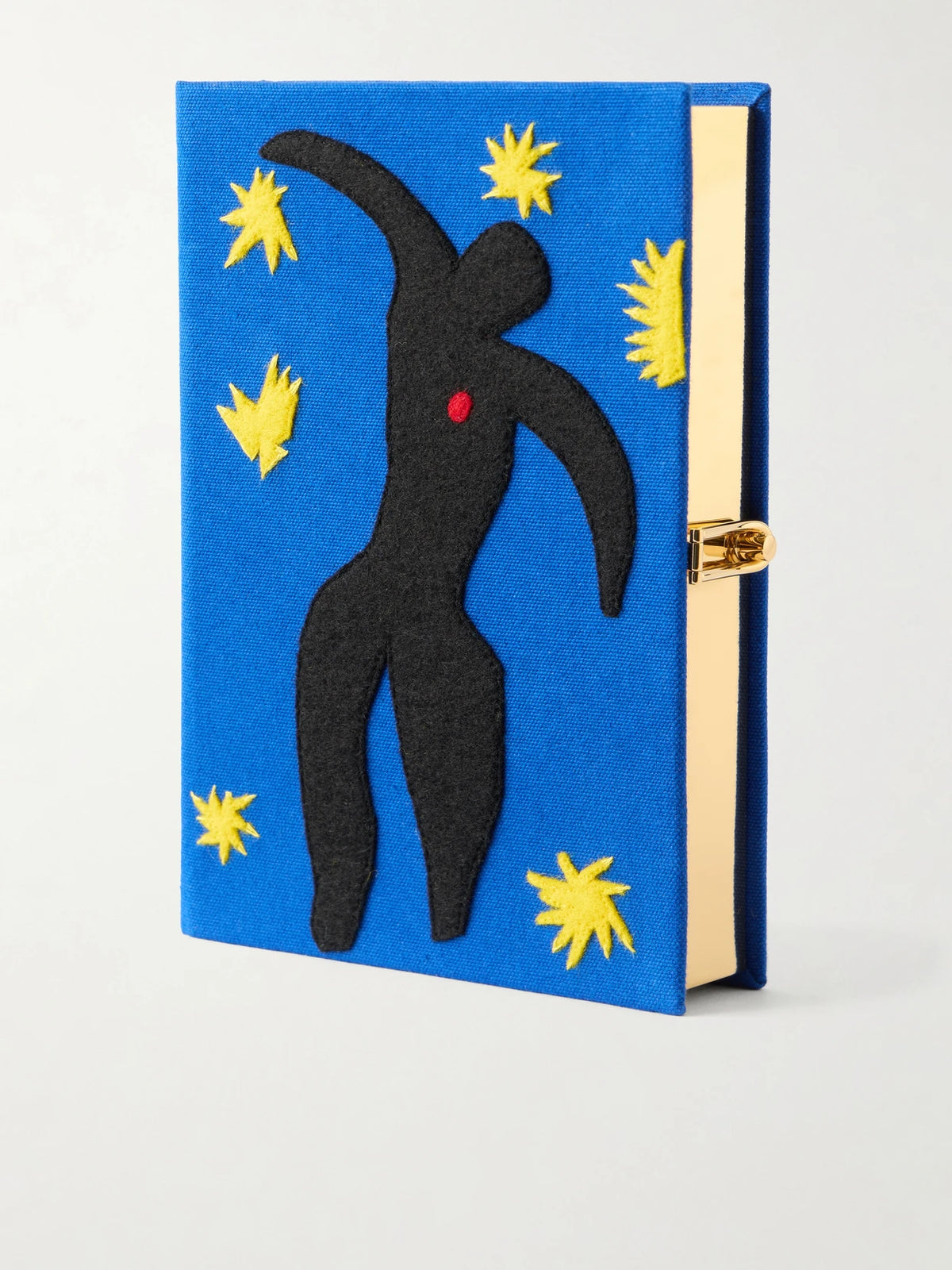Icarus Embroidered Appliquéd Cotton, Wool And Silk-blend Canvas Clutch