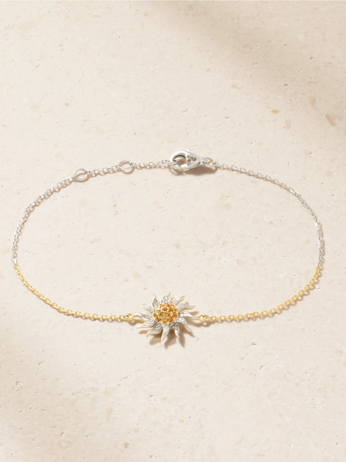 Soleil 18-karat Yellow And White Gold, Citrine And Diamond Bracelet