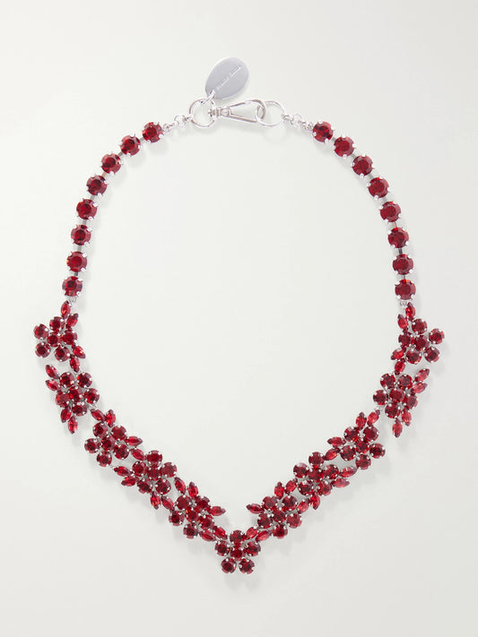 Simone Rocha Silver-tone Crystal Necklace