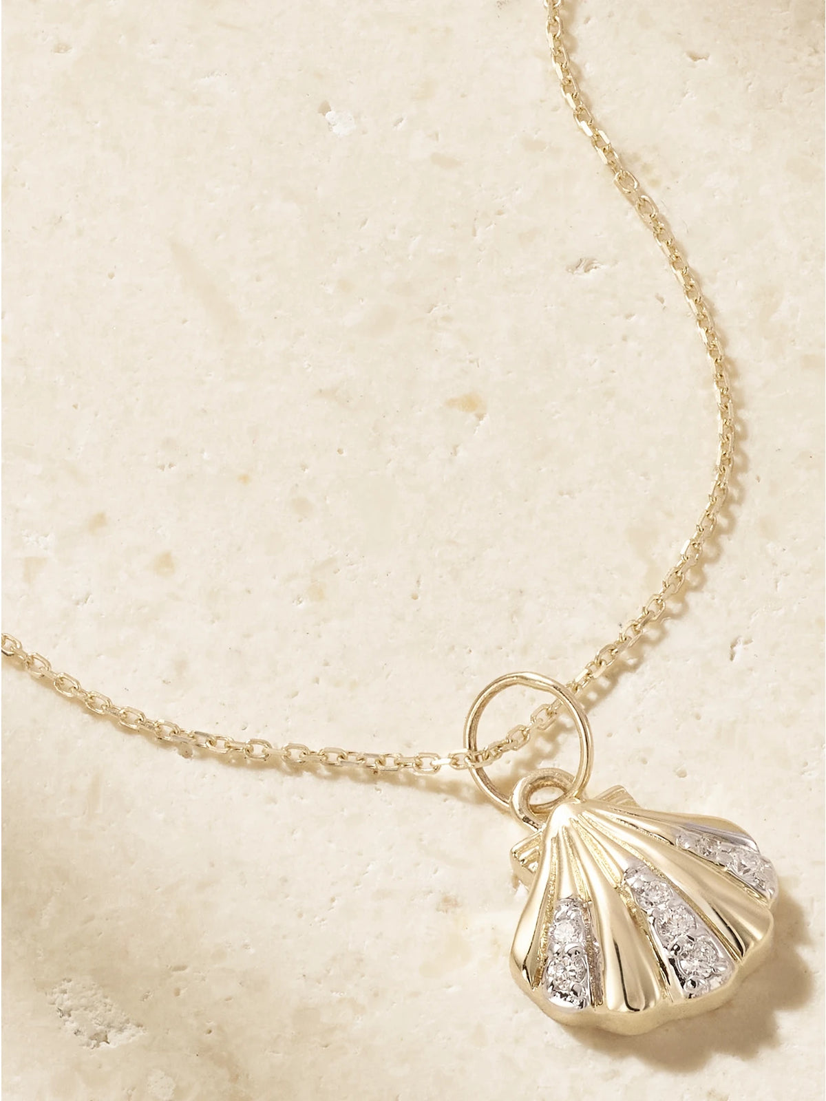 Mateo Petite Venus 14-karat Gold Diamond Necklace
