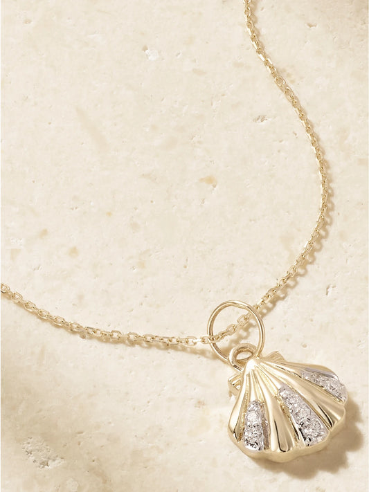 Mateo Petite Venus 14-karat Gold Diamond Necklace