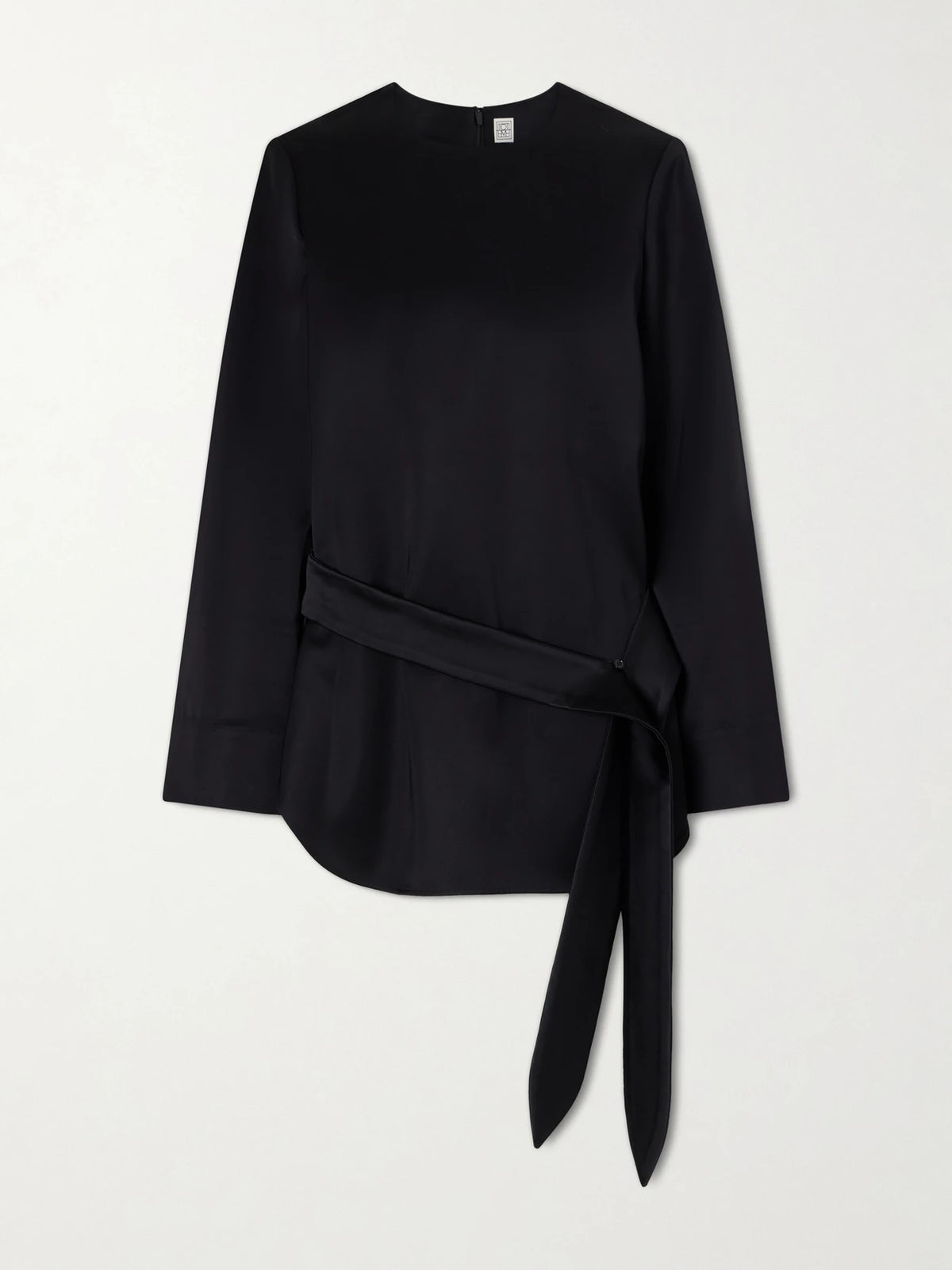 Belted Satin Blouse