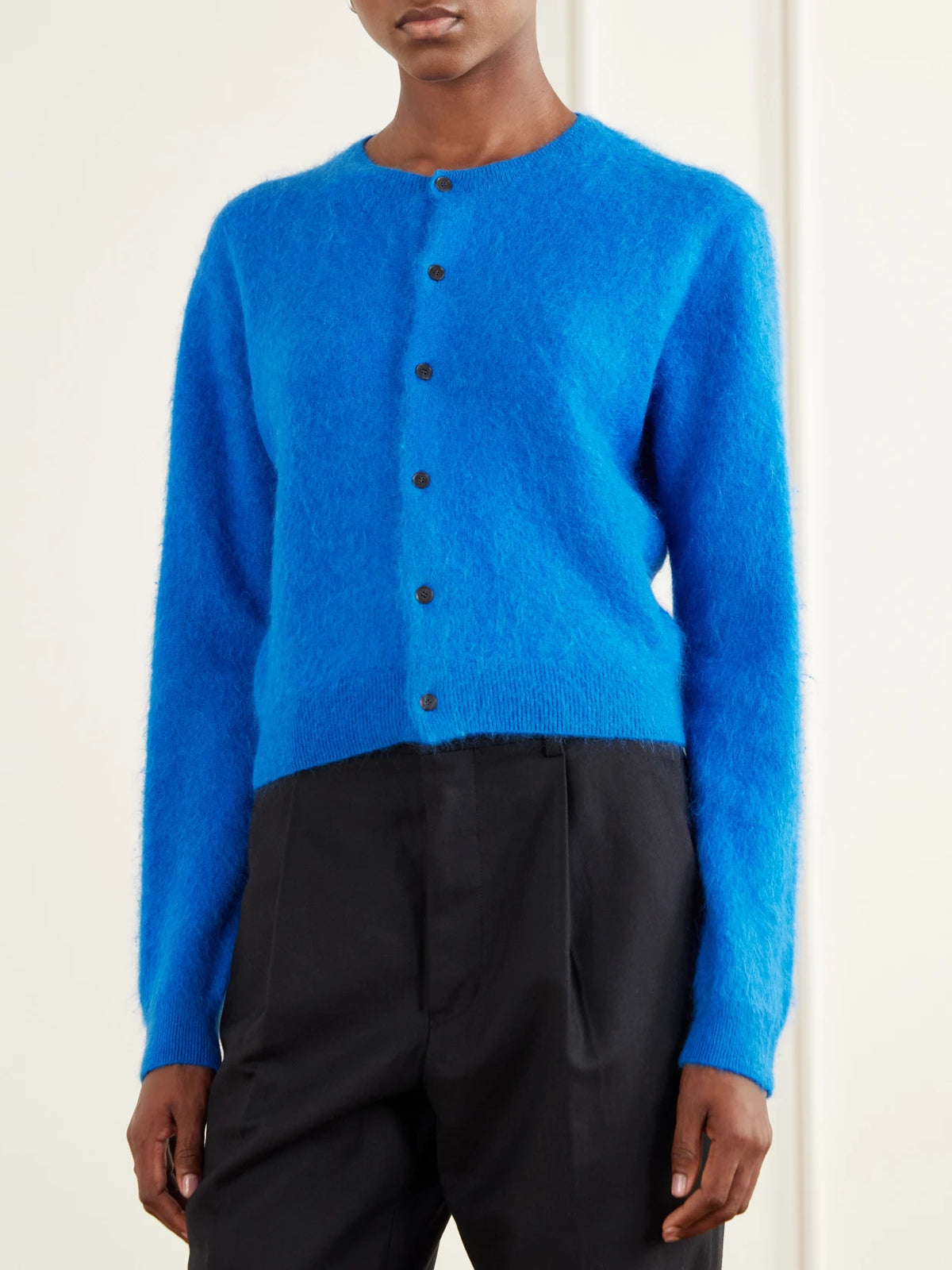 Auralee Garment-dyed Alpaca Cardigan