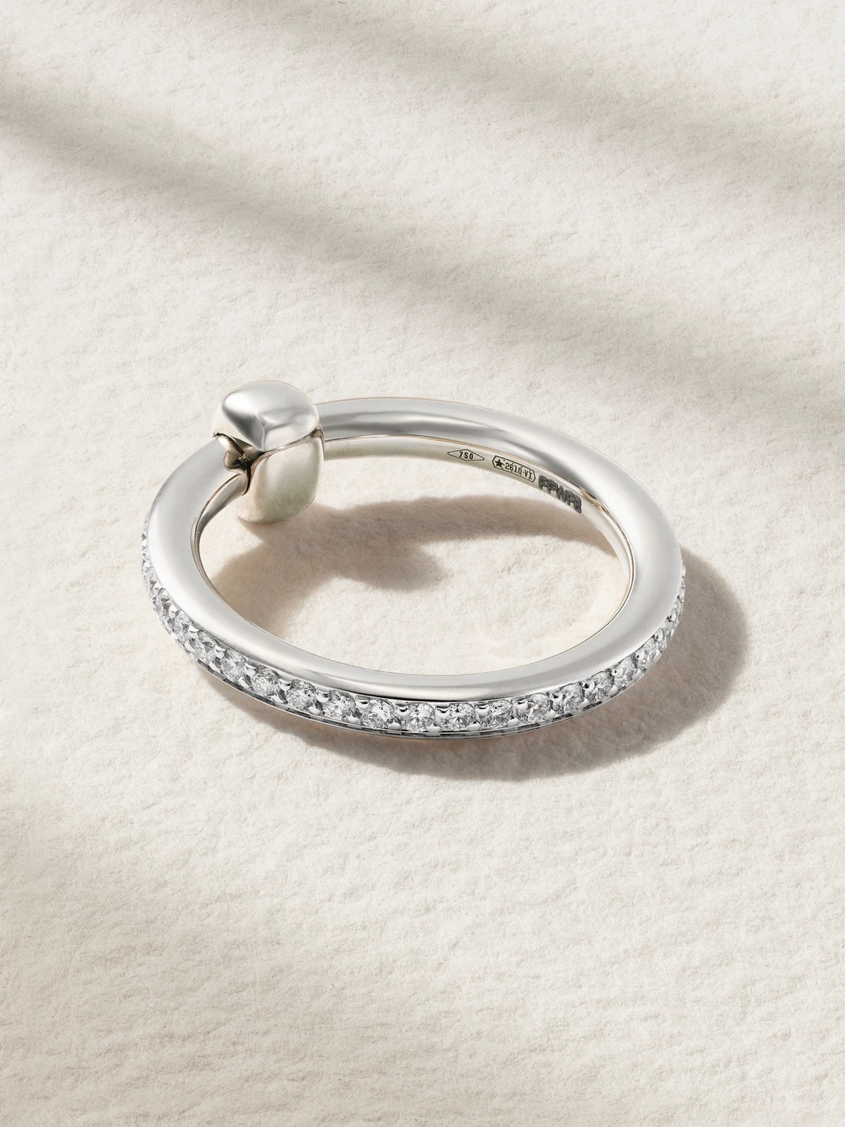 Together Rhodium-plated 18-karat White Gold Diamond Ring