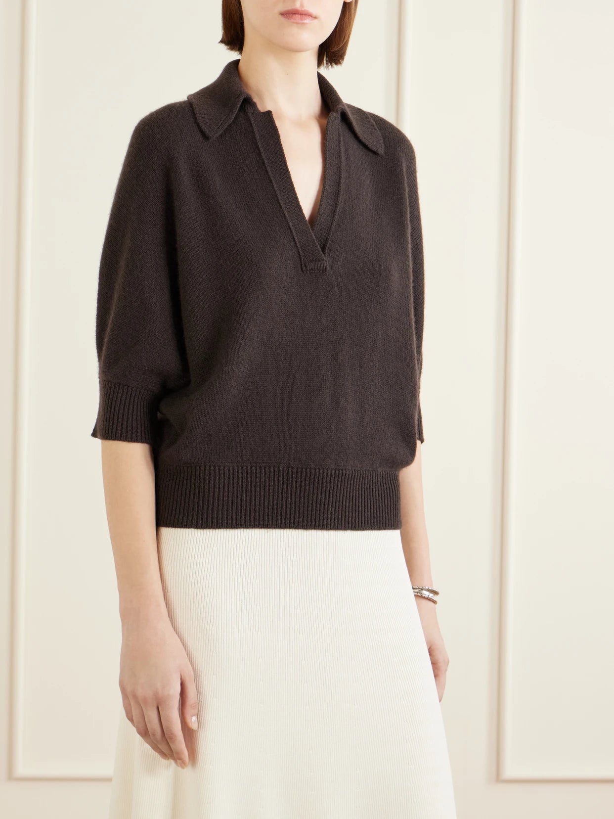 Vella Cashmere Polo Sweater