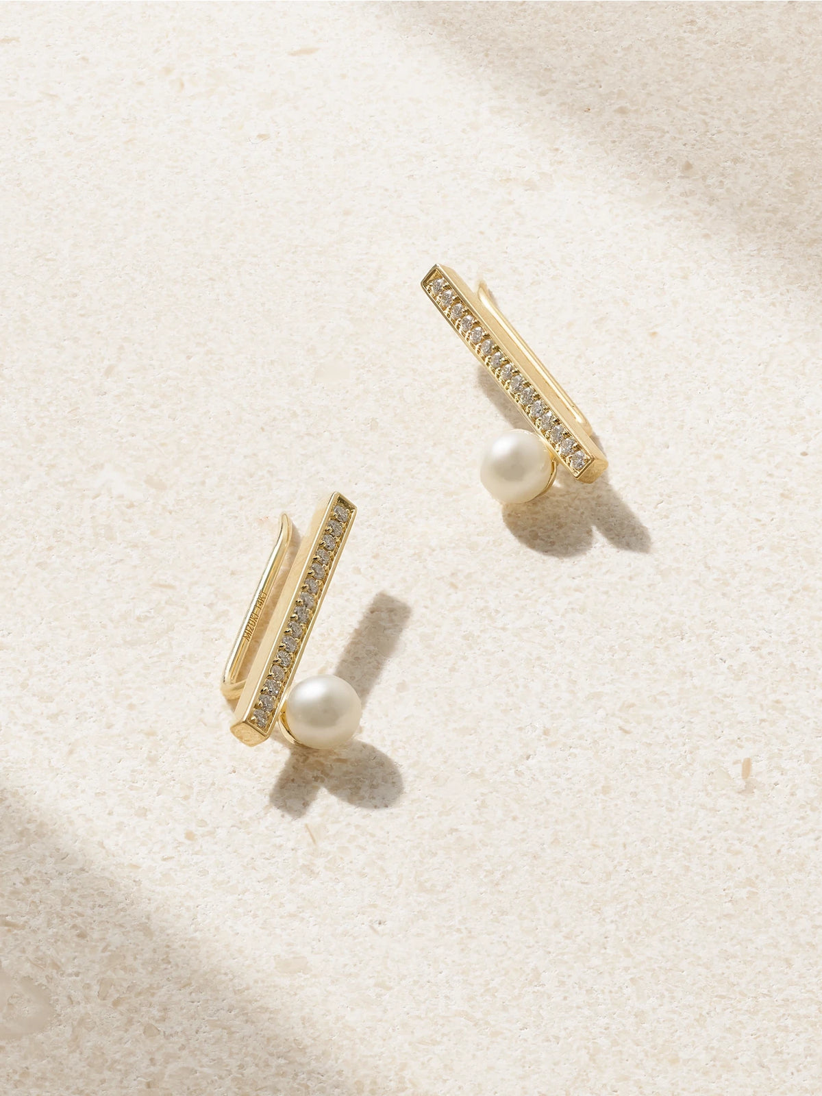 14-karat Gold, Diamond And Pearl Earrings