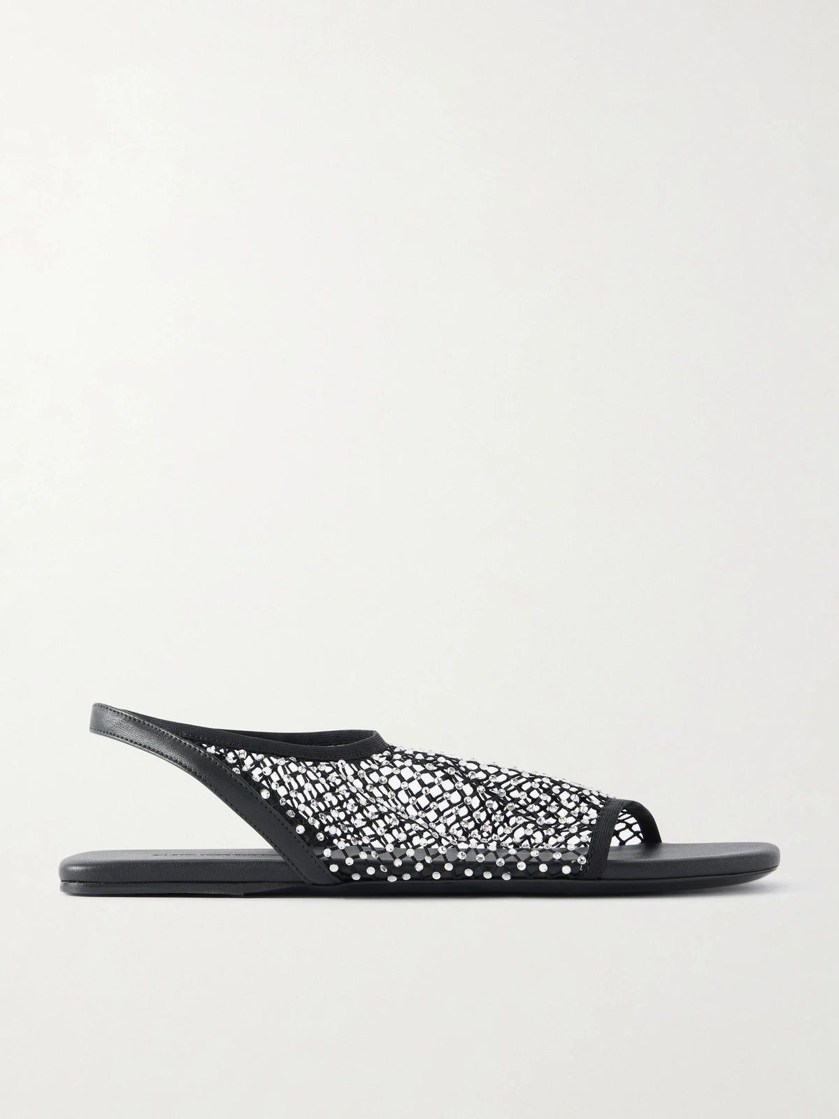 Minette Crystal-embellished Leather Sandals