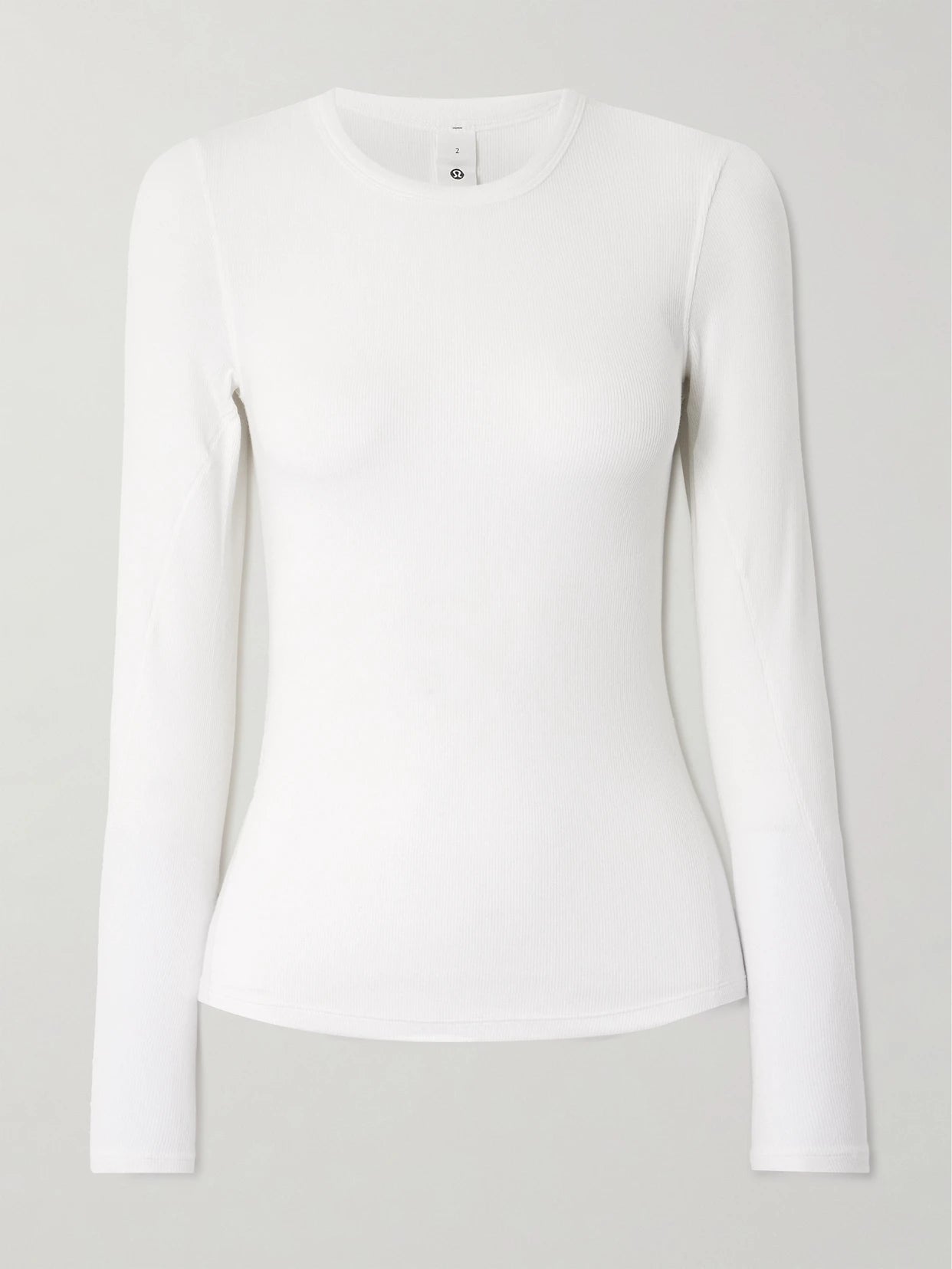 Image of T-Shirts. Product name - Hold Tight Ribbed Stretch-modal T-shirt in White colour by brand - lululemon