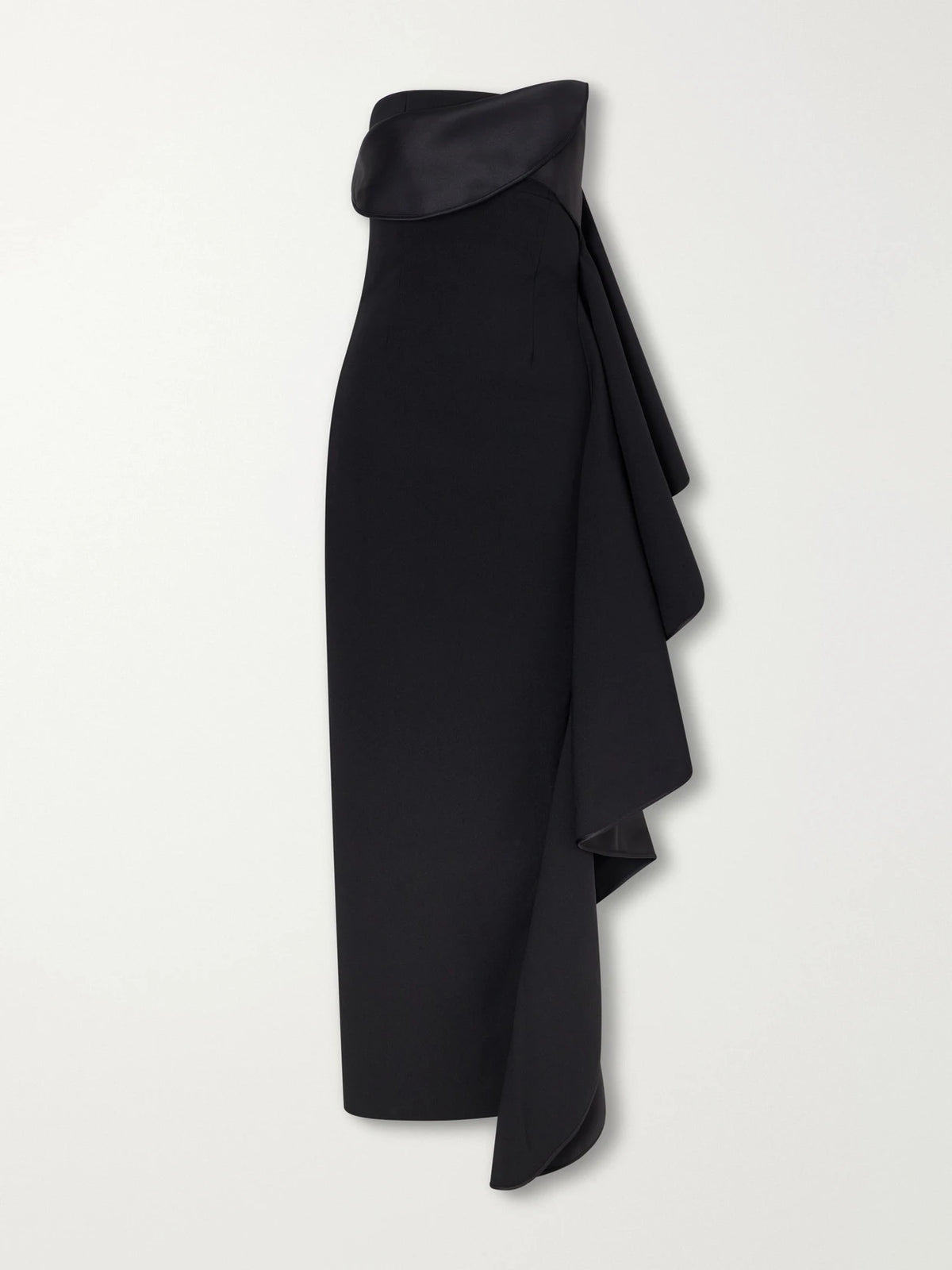 Solace London Andress Strapless Ruffled Crepe Bustier Gown